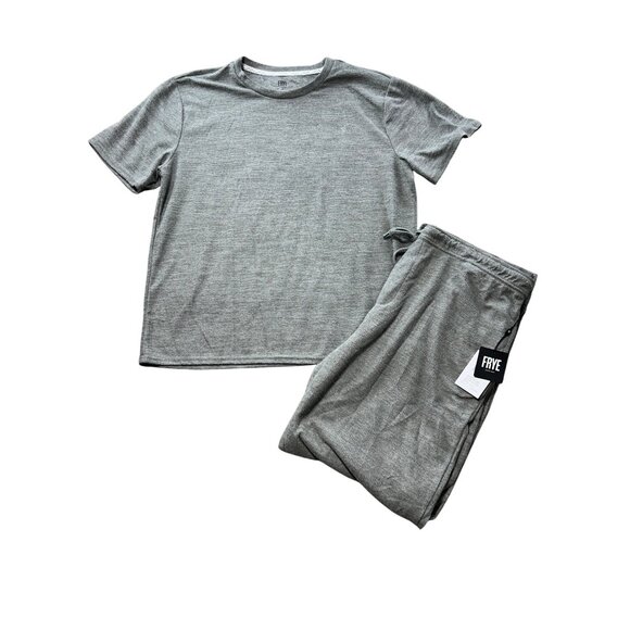 Frye Mens Gray Pajama Set XL Polyester Blend Shirt & Pants - Picture 1 of 11